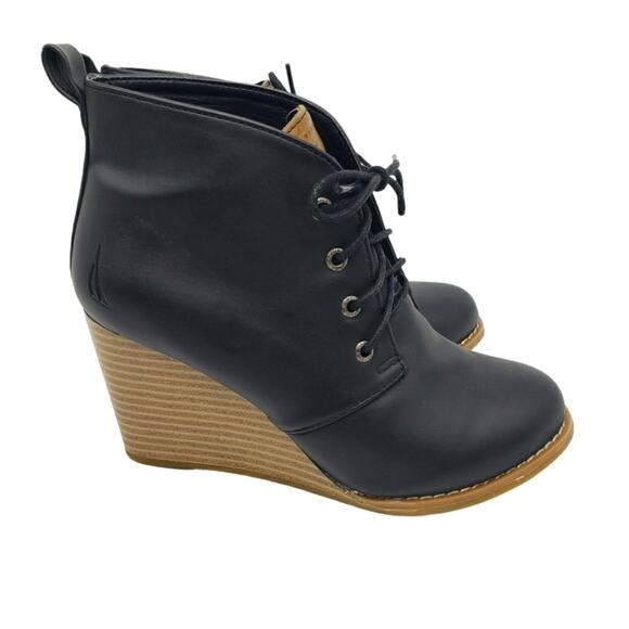 Nautica Heeled Ankle Booties Black Size 5.5 - Picture 4 of 9
